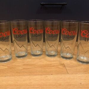 Red and Clear Glass Set